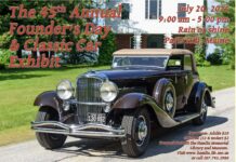 flyer for the annual Bahre Antique Car Collection show